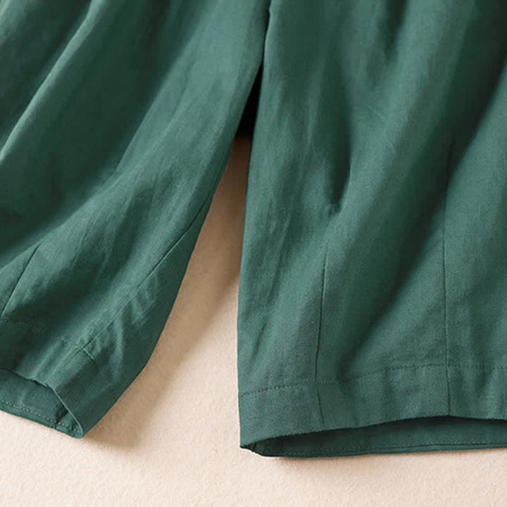 Buddha Stones Pantaloncini Bermuda estivi casual e minimalisti da donna, tinta unita, con tasche. - image 21