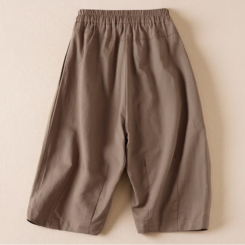 Buddha Stones Pantaloncini Bermuda estivi casual e minimalisti da donna, tinta unita, con tasche. - image 12