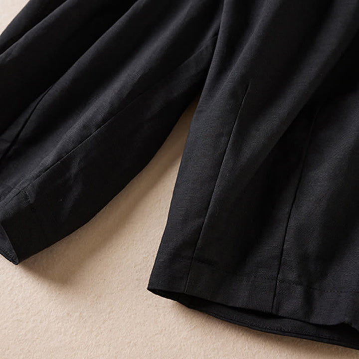 Buddha Stones Pantaloncini Bermuda estivi casual e minimalisti da donna, tinta unita, con tasche. - image 9