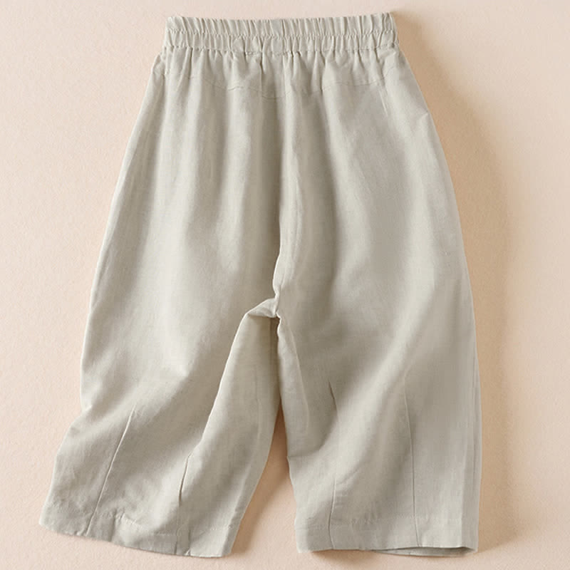 Buddha Stones Pantaloncini Bermuda estivi casual e minimalisti da donna, tinta unita, con tasche. - image 1