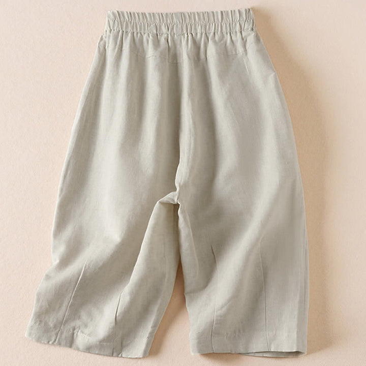Buddha Stones Pantaloncini Bermuda estivi casual e minimalisti da donna, tinta unita, con tasche. - image 1