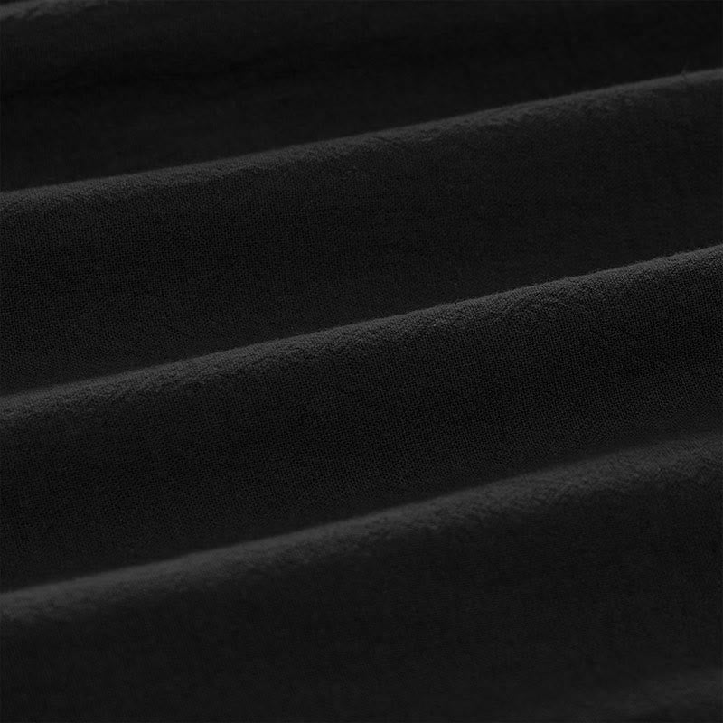 Buddha Stones Pantaloni da donna in cotone e lino con elastico in vita e tasche, con motivo a contrasto minimale. - image 10