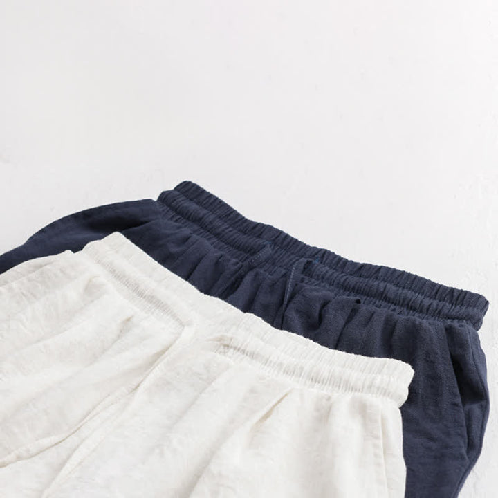 Buddha Stones Pantaloncini da uomo estivi casual minimalisti con coulisse, tinta unita e tasca - image 13