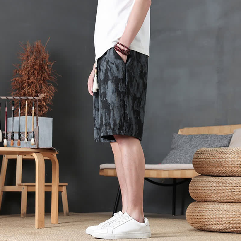 Buddha Stones Pantaloncini da uomo estivi casual minimalisti con coulisse, tinta unita e tasca - image 19