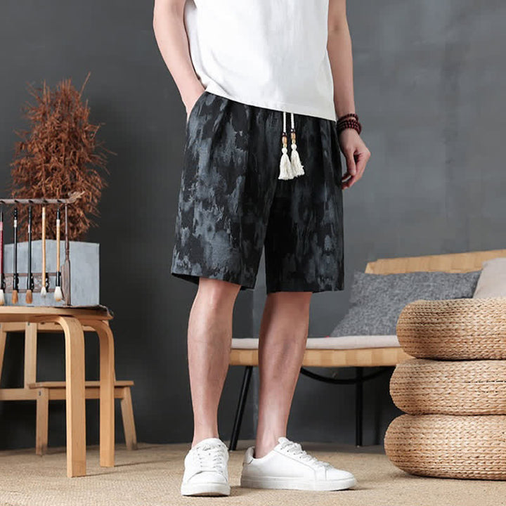 Buddha Stones Pantaloncini da uomo estivi casual minimalisti con coulisse, tinta unita e tasca - image 17
