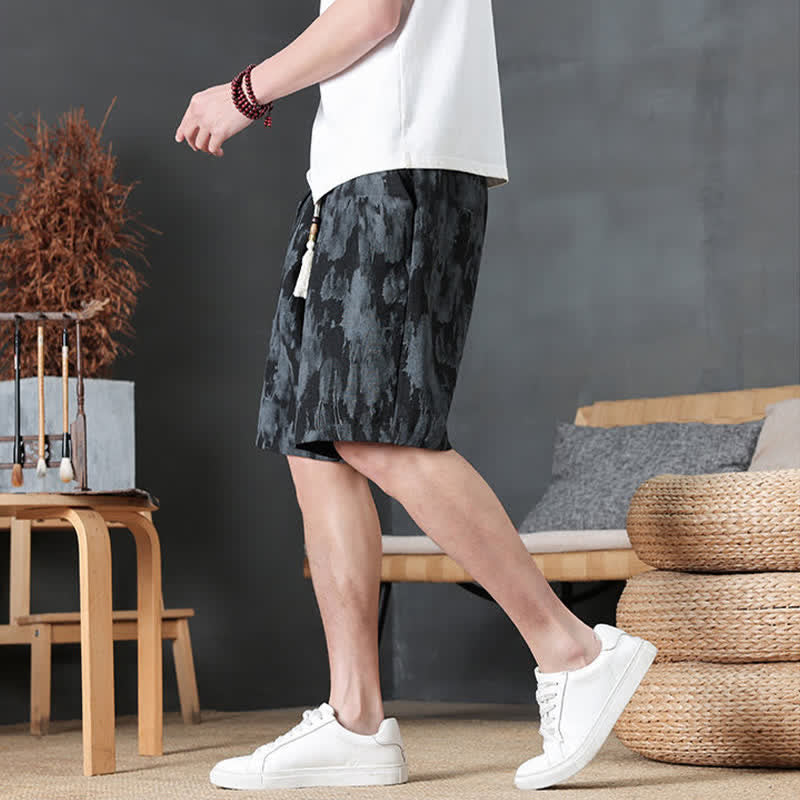 Buddha Stones Pantaloncini da uomo estivi casual minimalisti con coulisse, tinta unita e tasca - image 18