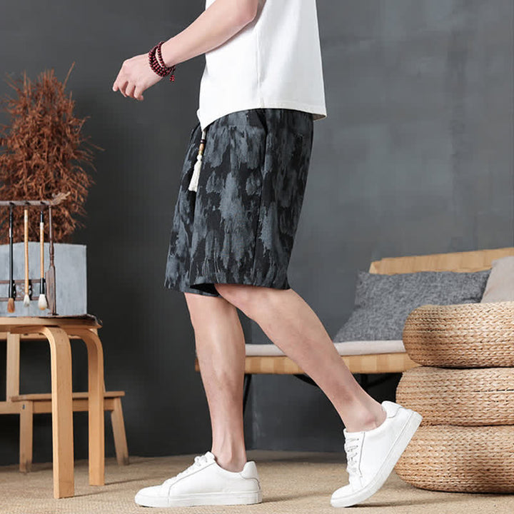 Buddha Stones Pantaloncini da uomo estivi casual minimalisti con coulisse, tinta unita e tasca - image 18