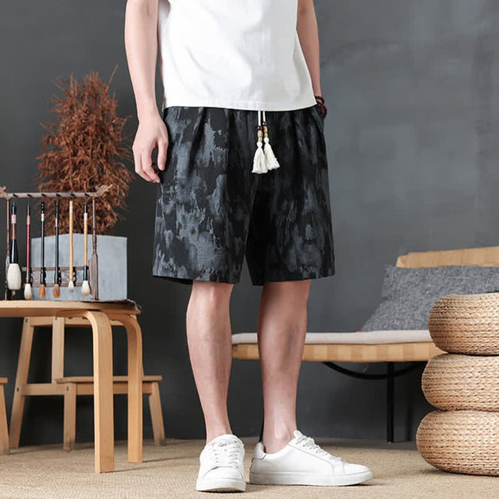 Buddha Stones Pantaloncini da uomo estivi casual minimalisti con coulisse, tinta unita e tasca - image 21