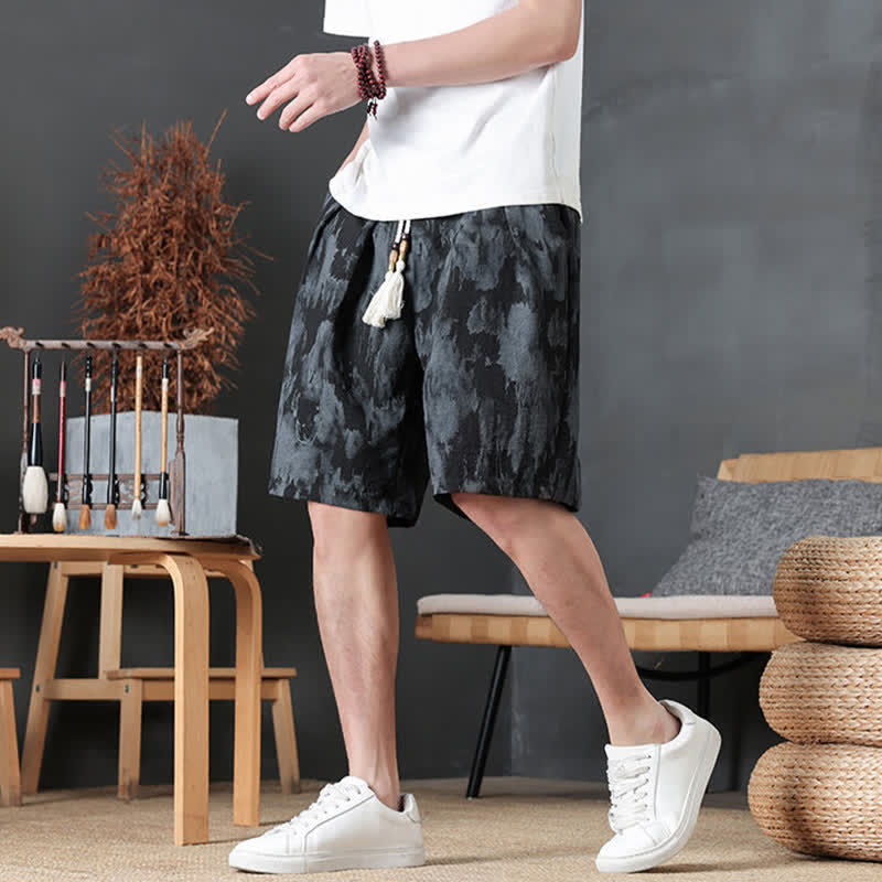 Buddha Stones Pantaloncini da uomo estivi casual minimalisti con coulisse, tinta unita e tasca - image 20