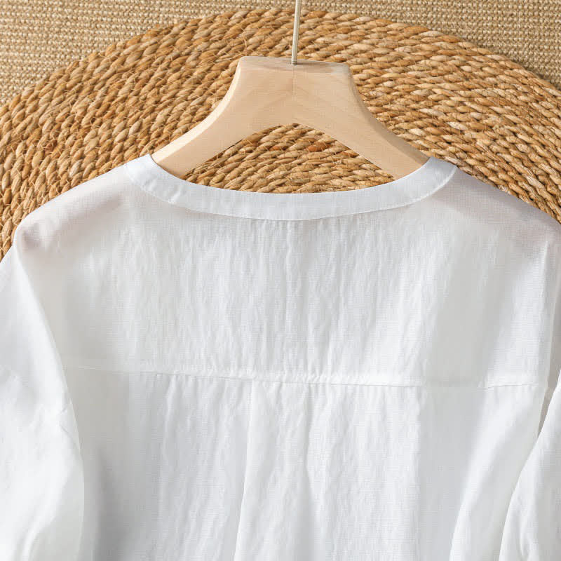 Buddha Stones T-shirt da donna a maniche corte, semplici, estive e casual, con scollo a V. - image 6