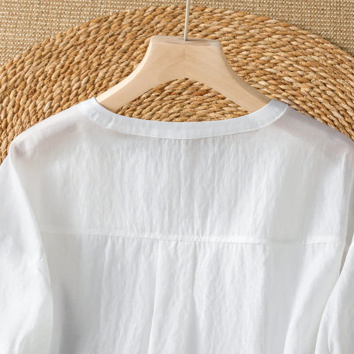 Buddha Stones T-shirt da donna a maniche corte, semplici, estive e casual, con scollo a V. - image 6