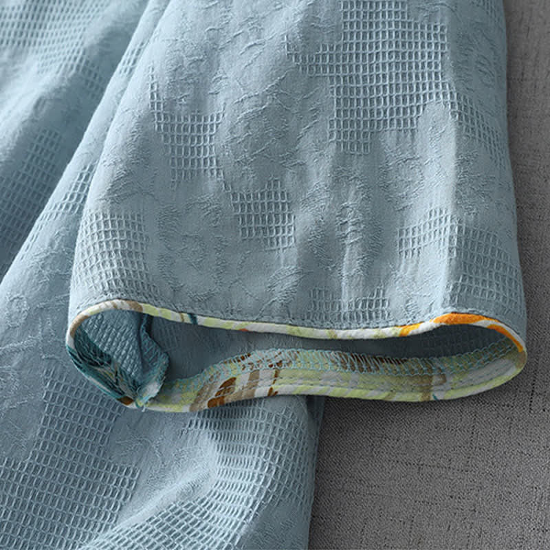 Buddha Stones Camicia da donna a maniche a tre quarti, stile estivo Tang, casual, con bottoni a rana, tinta unita. - image 6