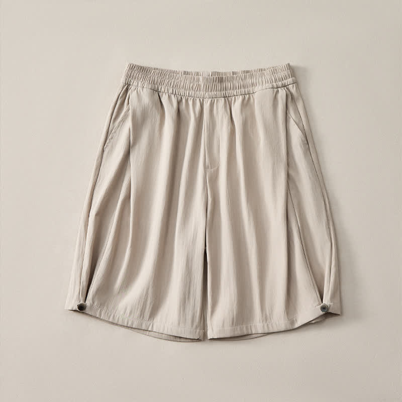 Buddha Stones Pantaloncini da uomo estivi casual minimalisti con coulisse in vita elasticizzata e tasca. - image 2