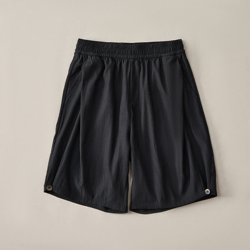 Buddha Stones Pantaloncini da uomo estivi casual minimalisti con coulisse in vita elasticizzata e tasca. - image 9