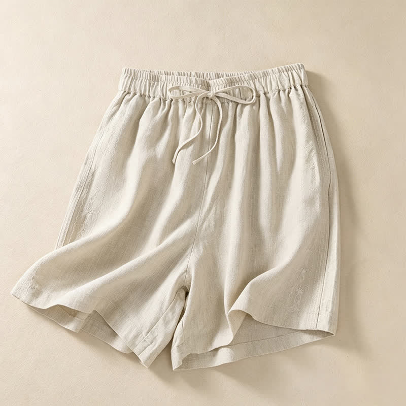 Buddha Stones Pantaloncini estivi casual da donna con coulisse, tinta unita e tasca - Biancheria - US12, UK/AU16, EU44 (3XL) - image 20