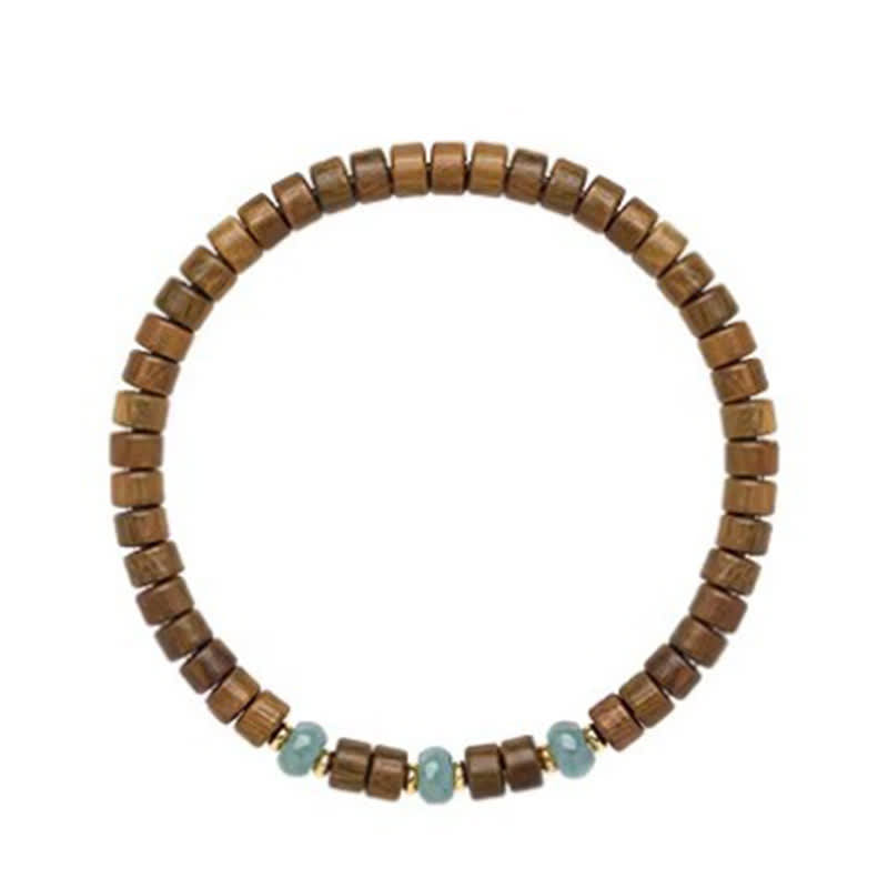 Buddha Stones Bracciale a barilotto con perline in giada e sandalo verde, colore Serenity. - image 8