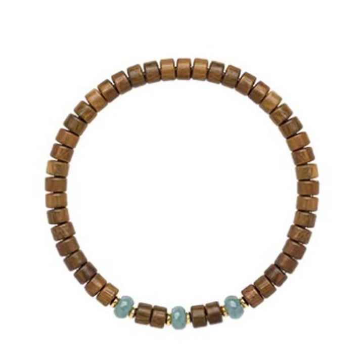 Buddha Stones Bracciale a barilotto con perline in giada e sandalo verde, colore Serenity. - image 8