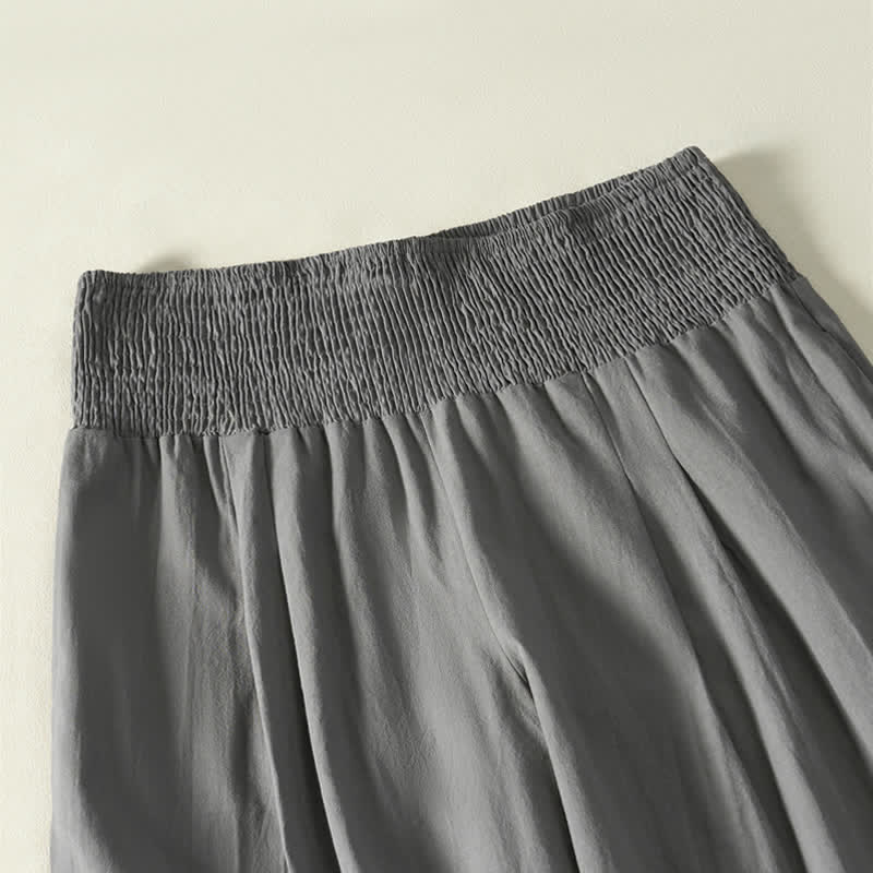 Buddha Stones Pantaloni lunghi da donna a gamba larga, minimalisti, tinta unita, per primavera/estate, casual ed eleganti, con tasca. - image 18