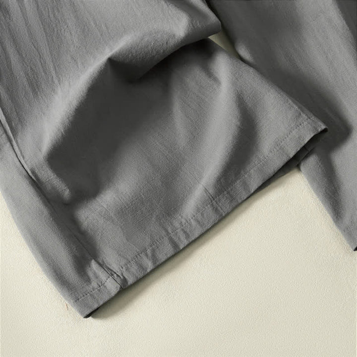 Buddha Stones Pantaloni lunghi da donna a gamba larga, minimalisti, tinta unita, per primavera/estate, casual ed eleganti, con tasca. - image 21