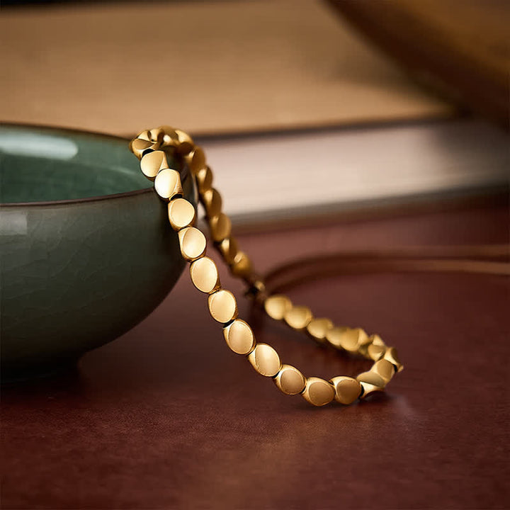 Buddha Stones Bracciale a corda con perline irregolari in rame - image 3