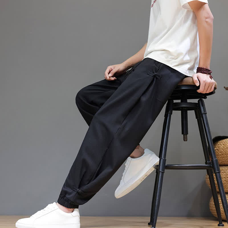 Buddha Stones Pantaloni corti da uomo casual, minimalisti, con coulisse in vita elasticizzata, tinta unita, per primavera/estate, con tasca. - image 20