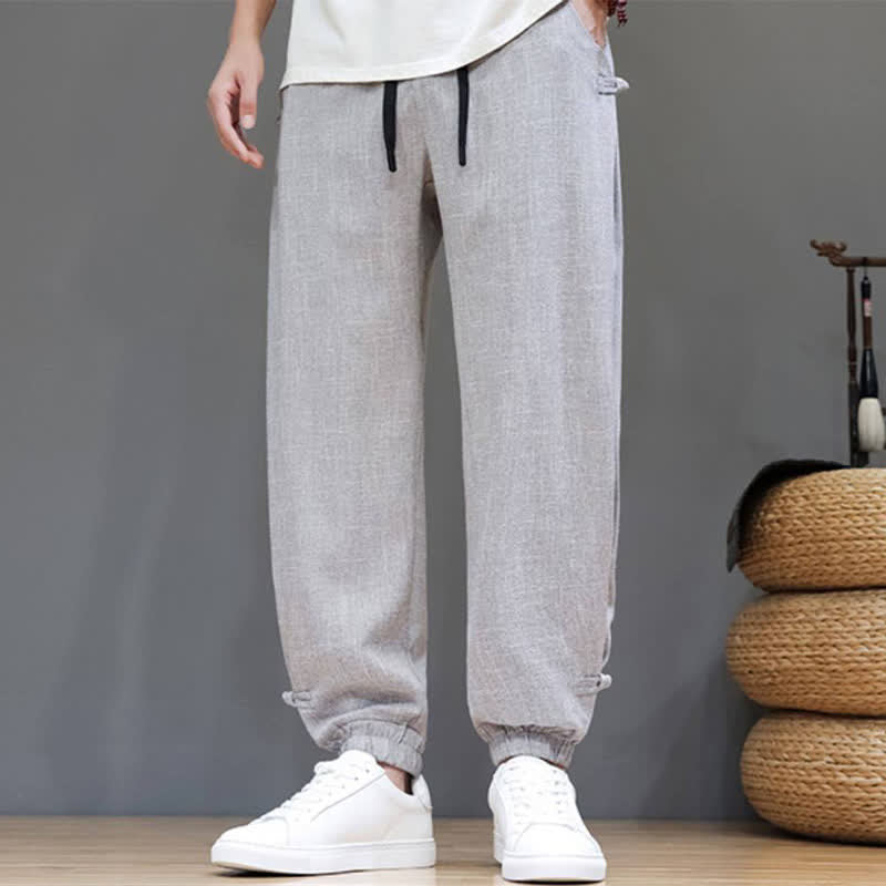 Buddha Stones Pantaloni corti da uomo casual, minimalisti, con coulisse in vita elasticizzata, tinta unita, per primavera/estate, con tasca. - image 27