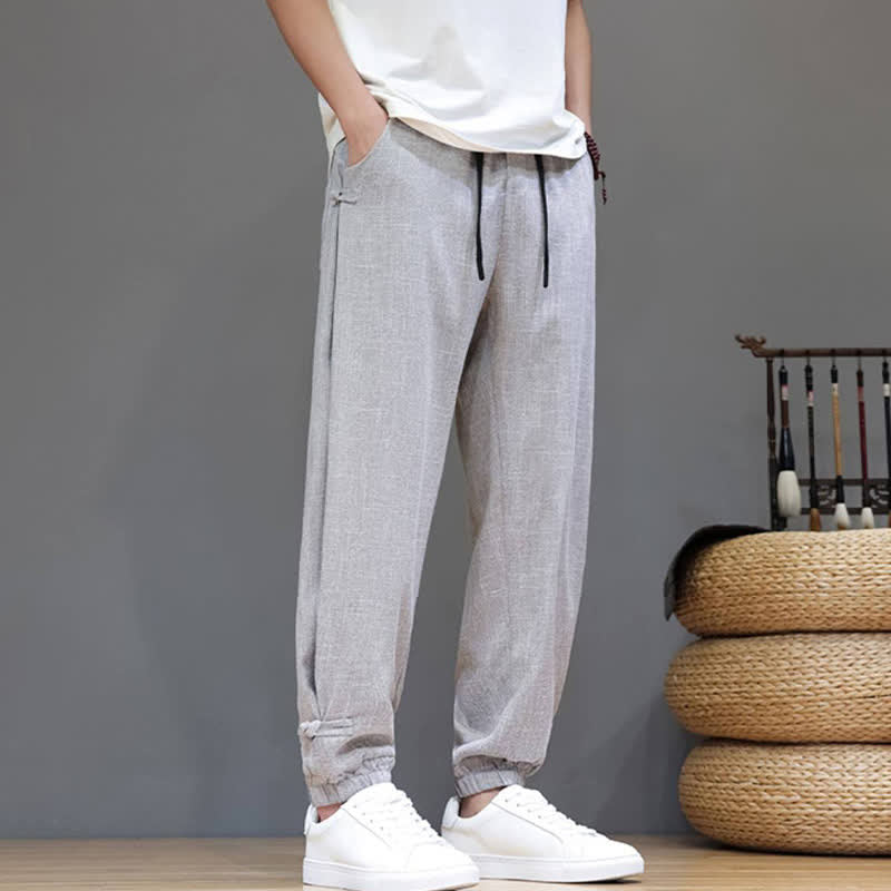 Buddha Stones Pantaloni corti da uomo casual, minimalisti, con coulisse in vita elasticizzata, tinta unita, per primavera/estate, con tasca. - image 28