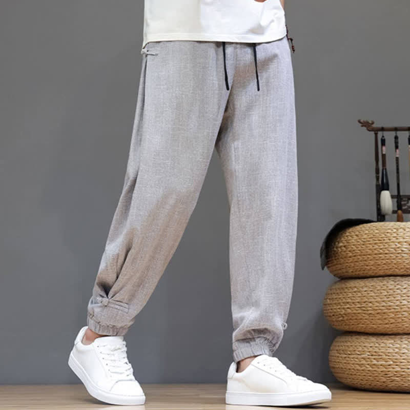 Buddha Stones Pantaloni corti da uomo casual, minimalisti, con coulisse in vita elasticizzata, tinta unita, per primavera/estate, con tasca. - image 24