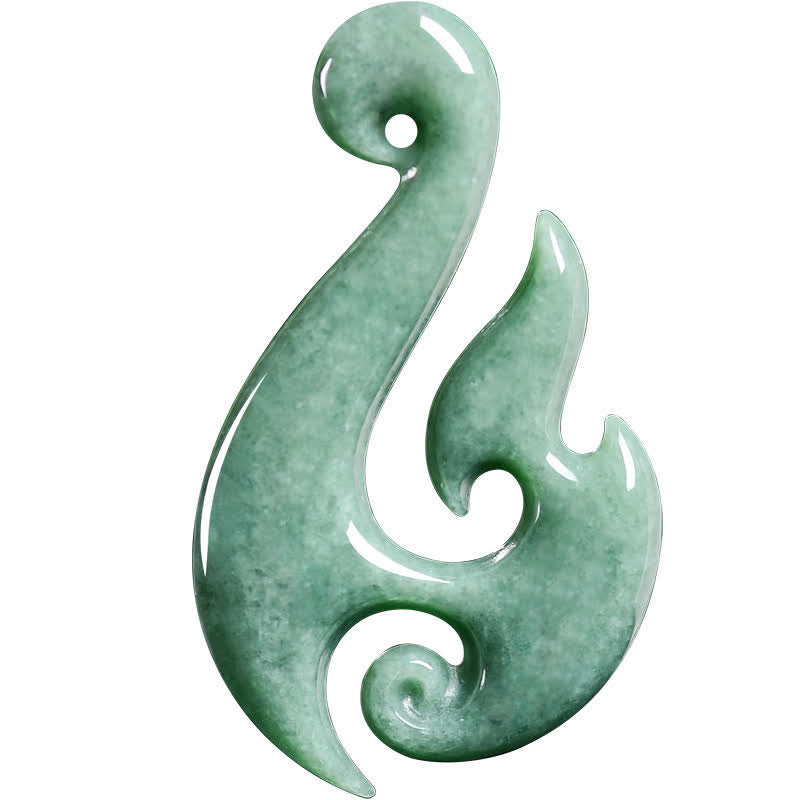 Buddha Stones Collana con ciondolo a spirale in giada naturale, simbolo di abbondanza. - image 9