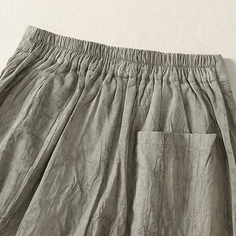 Buddha Stones Pantaloncini da donna estivi casual, minimalisti, tinta unita, con tasca - image 14