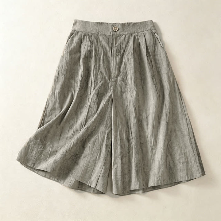 Buddha Stones Pantaloncini da donna estivi casual, minimalisti, tinta unita, con tasca - Grigio chiaro - US8-10, UK/AU12-14, EU40-42 (2XL) - image 10
