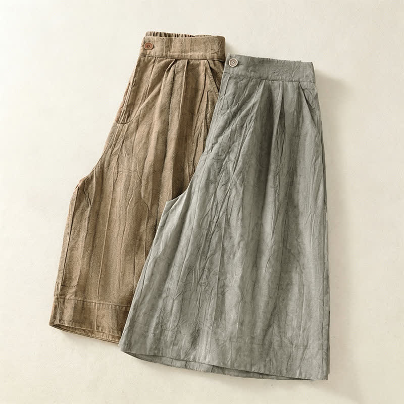Buddha Stones Pantaloncini da donna estivi casual, minimalisti, tinta unita, con tasca - image 18
