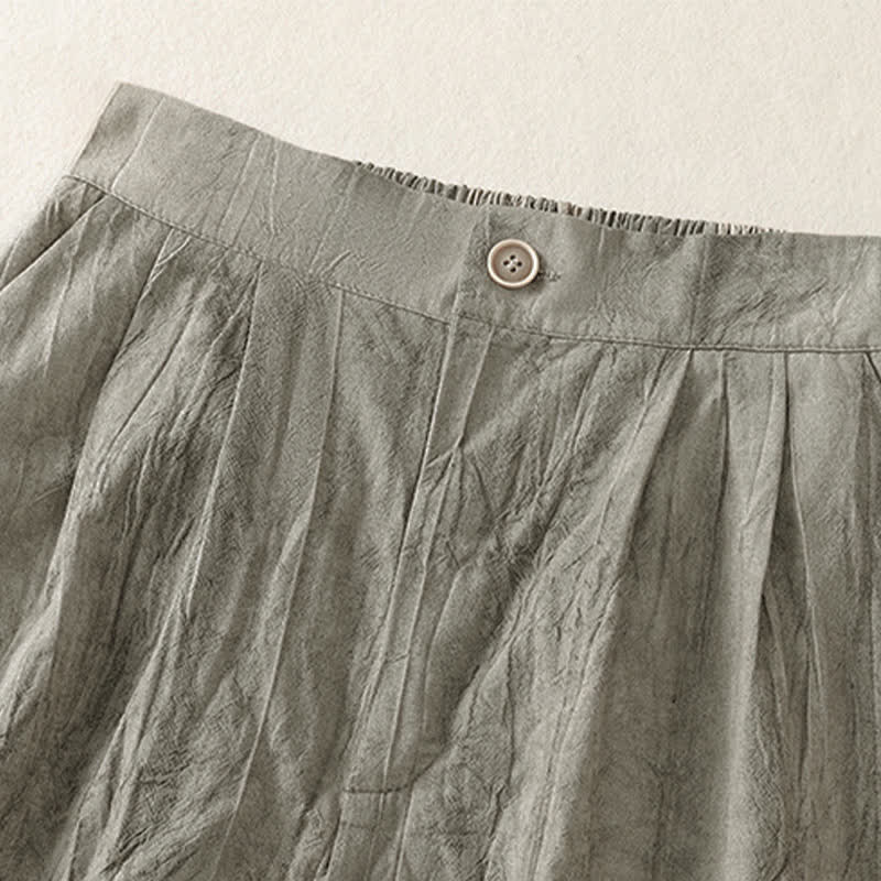 Buddha Stones Pantaloncini da donna estivi casual, minimalisti, tinta unita, con tasca - image 13