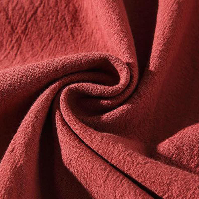 Buddha Stones Pantaloni Capri da uomo stile Tang con coulisse e stampa di pesci Koi, modello harem con tasca, perfetti per l'estate. - image 11