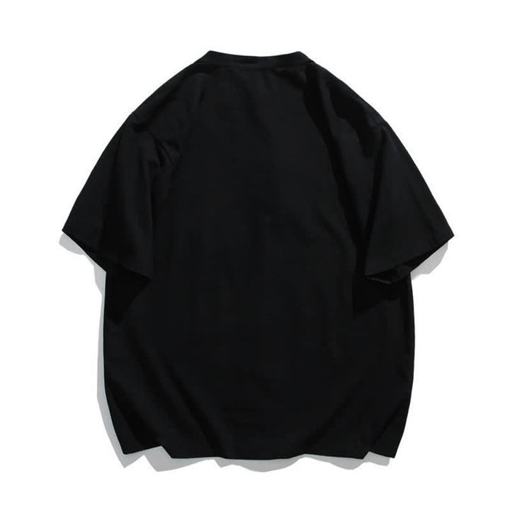 Buddha Stones Camicia da uomo a maniche corte stile estivo Tang con colletto alla coreana, bottoni a rana e ricamo a foglia. - image 1
