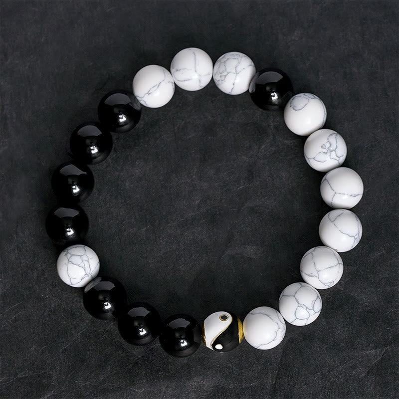 Buddha Stones Bracciale rotondo tibetano in rame Yin Yang Balance - image 3