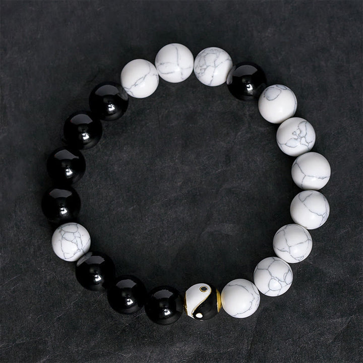 Buddha Stones Bracciale rotondo tibetano in rame Yin Yang Balance - image 3