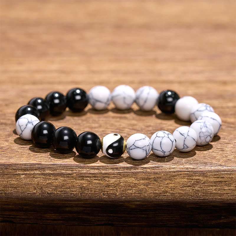 Buddha Stones Bracciale rotondo tibetano in rame Yin Yang Balance - image 9