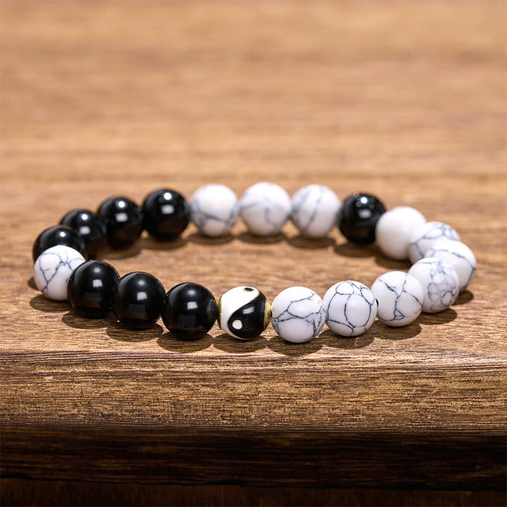 Buddha Stones Bracciale rotondo tibetano in rame Yin Yang Balance - image 9