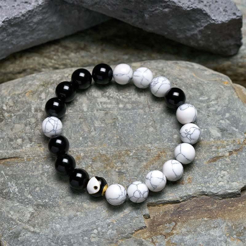 Buddha Stones Bracciale rotondo tibetano in rame Yin Yang Balance - image 2