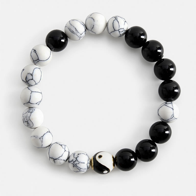 Buddha Stones Bracciale rotondo tibetano in rame Yin Yang Balance - image 1