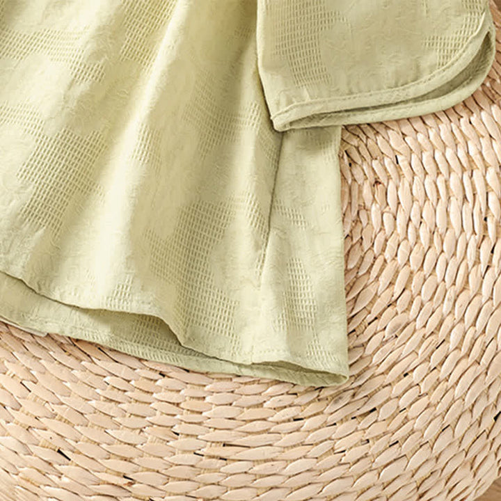 Buddha Stones Camicia da donna estiva casual in stile boho con scollo a V, ricami geometrici e floreali, maniche a tre quarti. - image 21
