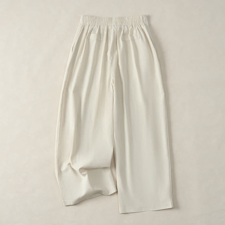 Buddha Stones Pantaloni corti da donna estivi minimalisti ed eleganti con bottoni, cerniera e gamba dritta, con tasche. - image 18