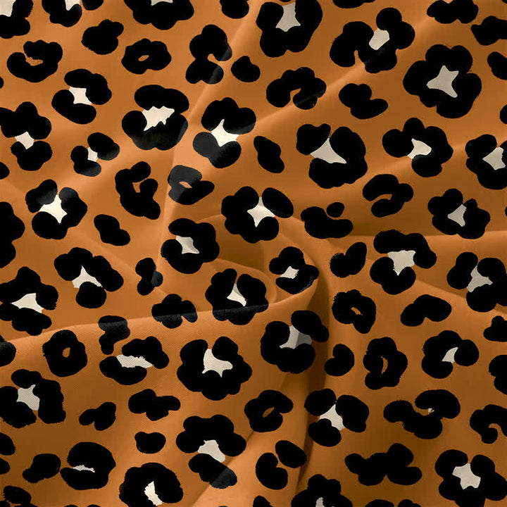 Buddha Stones Abito midi estivo casual da donna con motivo leopardato e paisley, senza maniche e tasche. - image 3