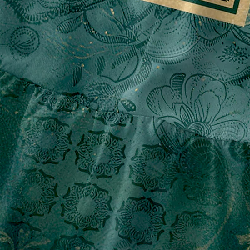 Buddha Stones Abito midi estivo casual da donna con motivo floreale vintage e viticci, senza maniche e tasche. - image 1