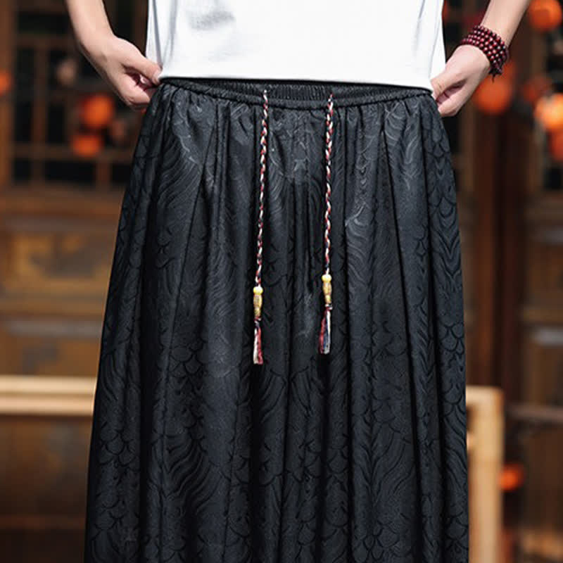 Buddha Stones Pantaloni estivi casual boho astratti alla caviglia da uomo, pantaloni harem - image 18
