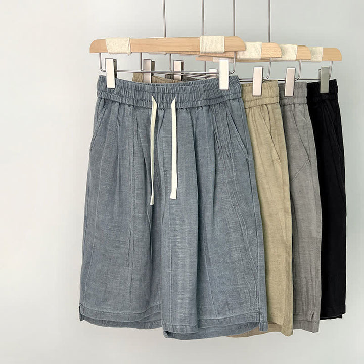 Buddha Stones Pantaloncini da uomo estivi casual con coulisse, elastico in vita e tasche. - image 12