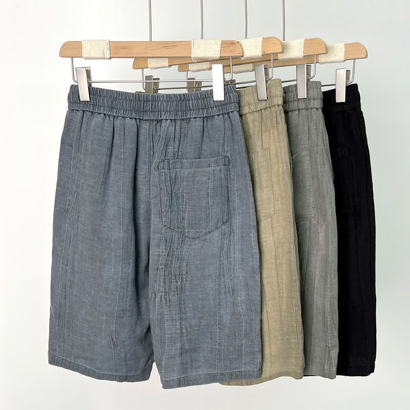 Buddha Stones Pantaloncini da uomo estivi casual con coulisse, elastico in vita e tasche. - image 13