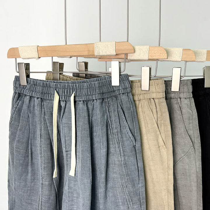 Buddha Stones Pantaloncini da uomo estivi casual con coulisse, elastico in vita e tasche. - image 14