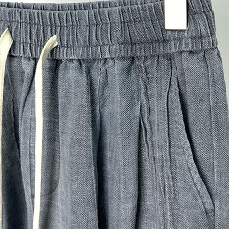 Buddha Stones Pantaloncini da uomo estivi casual con coulisse, elastico in vita e tasche. - image 9